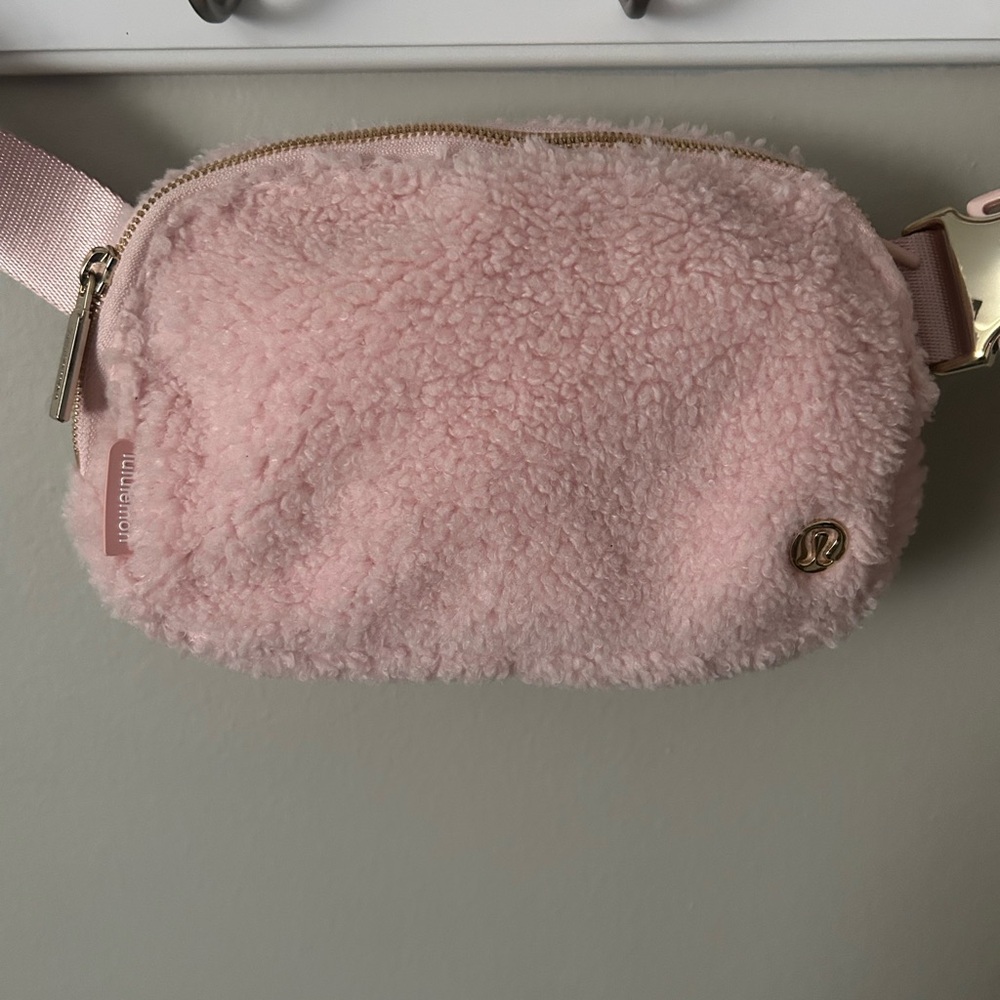 WORN Lululemon Pink Fleece Belt Bag